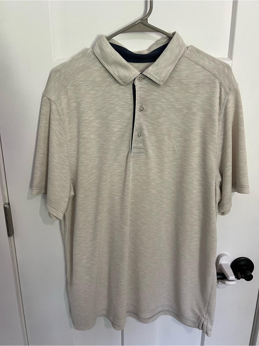 Tommy Bahama Light Beige Short-Sleeve Polo